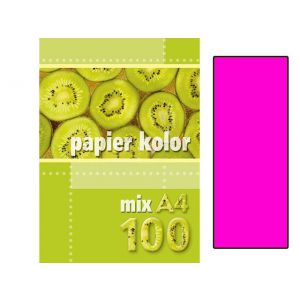 Papier ksero A4/100/80g Kreska różowy fluo